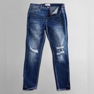 BKE Buckle Gabby Fitch Blue Curvy Fit High Rise Ankle Denim Skinny Jeans Size 34